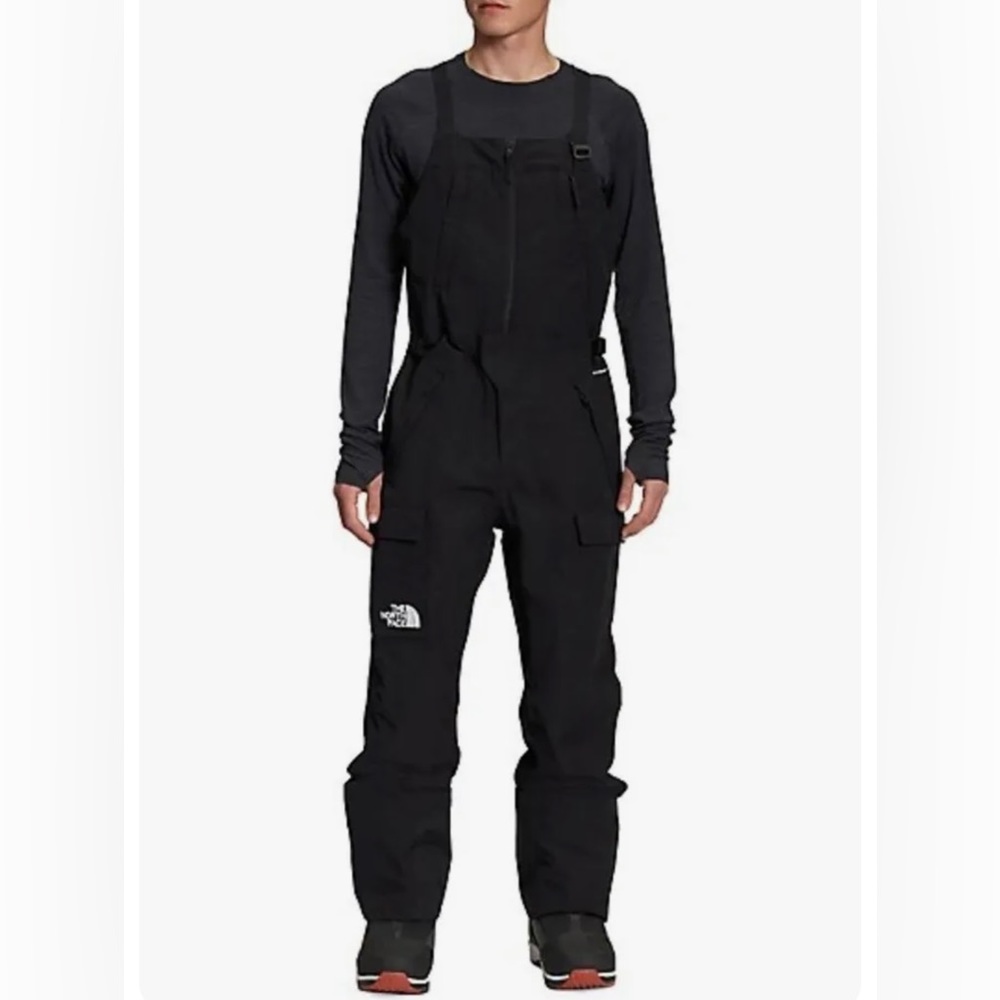 The North Face Men Dragline Dryvent Waterproof Shell Ski Bibs Pants Black